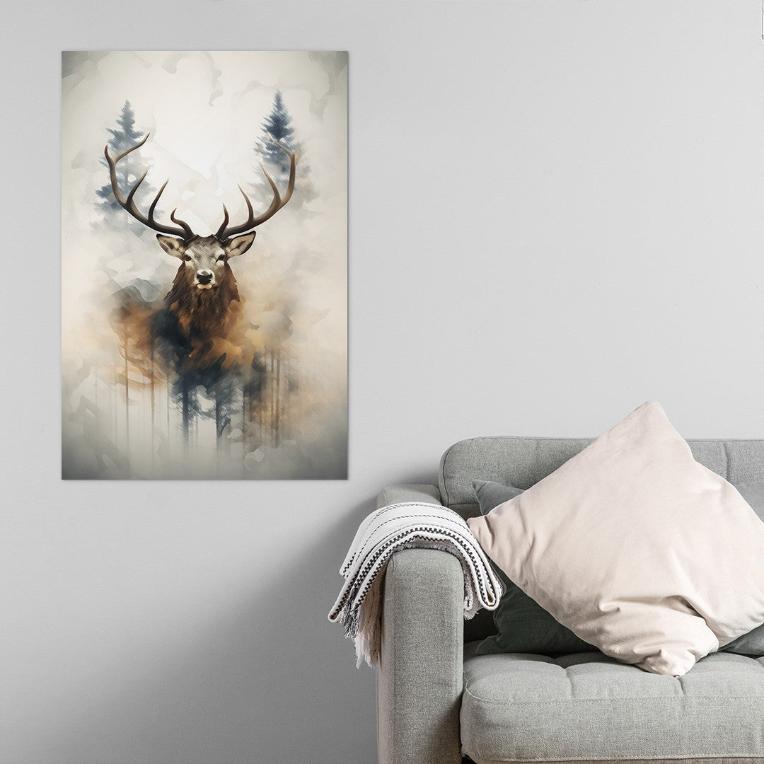 Elk and Forest Wall Art