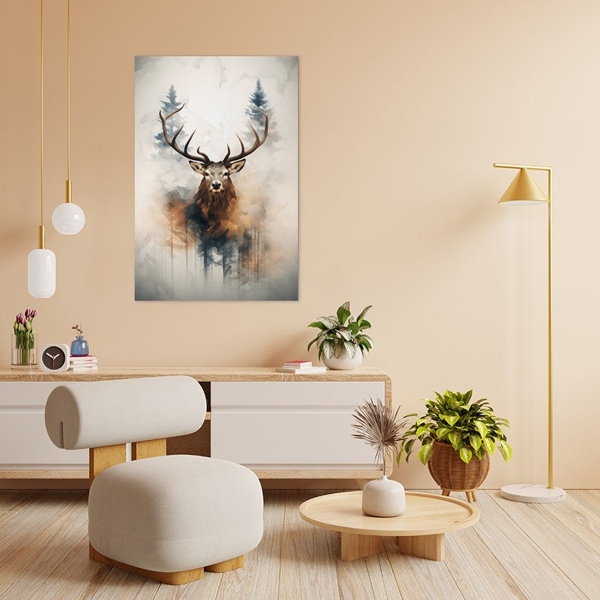 Elk and Forest Wall Art