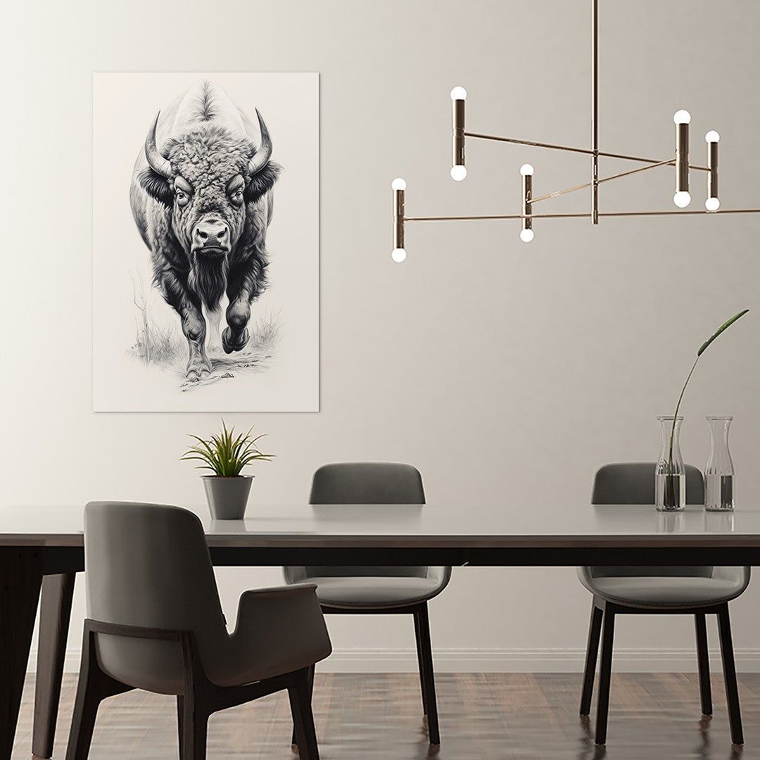 Furious Majesty Bison Wall Art