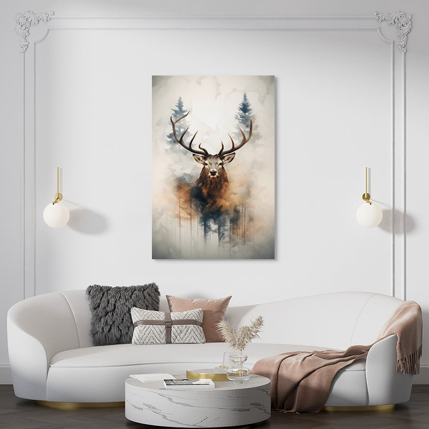 Elk and Forest Wall Art