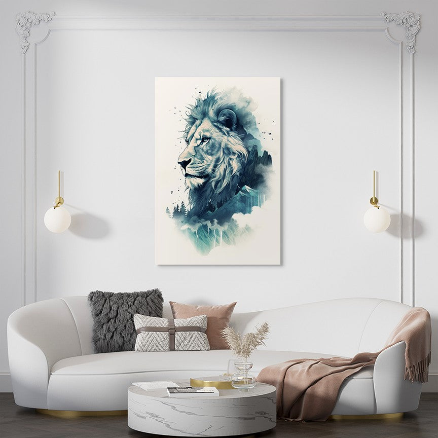 Lion The Ruler Of The Savanna Wall Art
