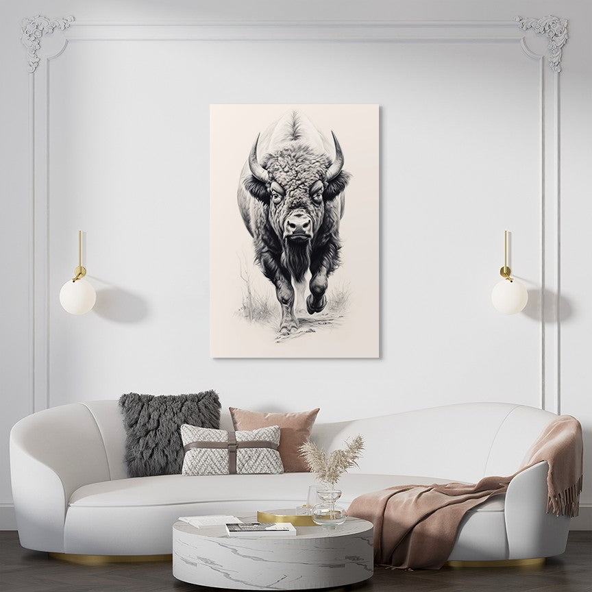 Furious Majesty Bison Wall Art